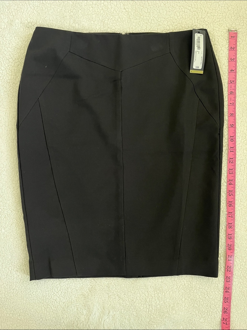 Worthington Black Pencil Skirt - Tailored Panel Detailing